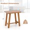 Natural Wooden Bathroom Shower Stool with 4 Legs Ideal Use as Side Table or Plant Stand